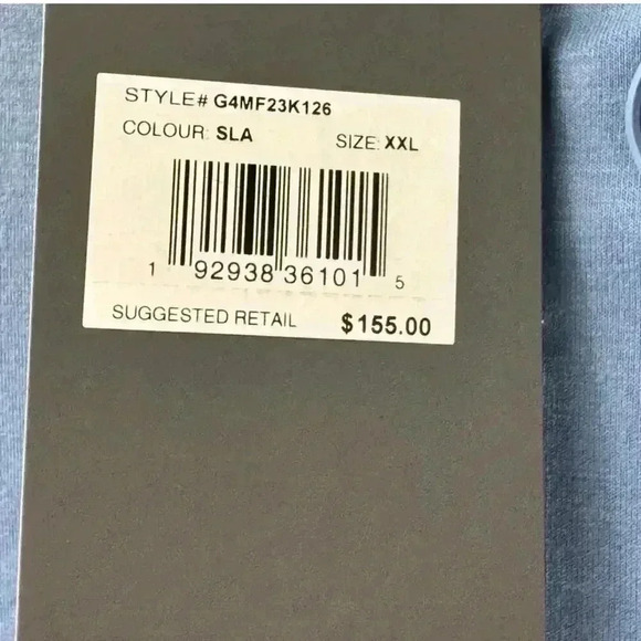 G/Fore Luxe Men's Crewneck Mid Layer Blue Pullover Long Sleeve Sweater XXL - Picture 3 of 4